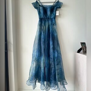 Rene Ruiz Elegant Blue Maxi Dress